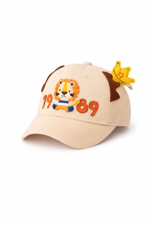 Детска шапка за момче, бежов цвят