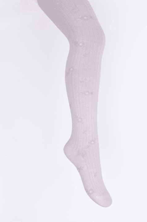 Детски чорапогащник за момиче, бял цвят