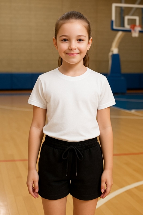 Детски къси панталонки момиче, тъмно син цвят