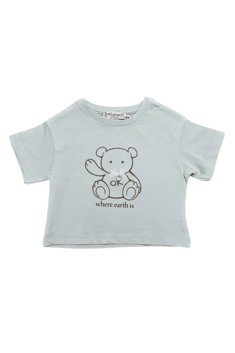 Детска тениска момиче, зелен цвят