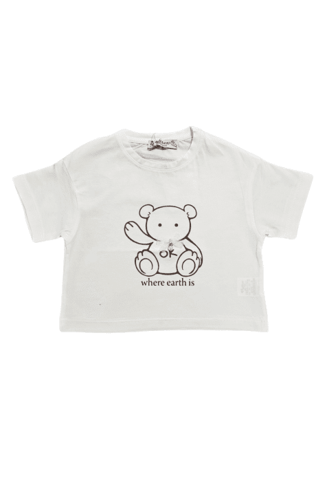 Детска тениска момиче, бял цвят