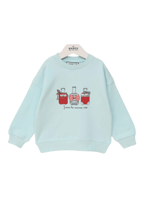 Блуза момиче дълъг ръкав вата