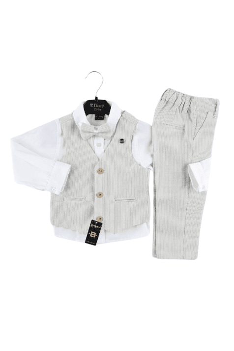 Детски комплект за момче от 4 части, бежов цвят