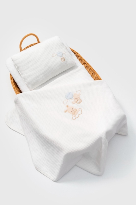 Бебешки комплект за количка, бял цвят