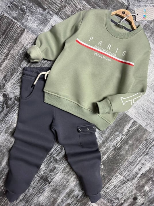 Комплект момче дълъг ръкав вата 