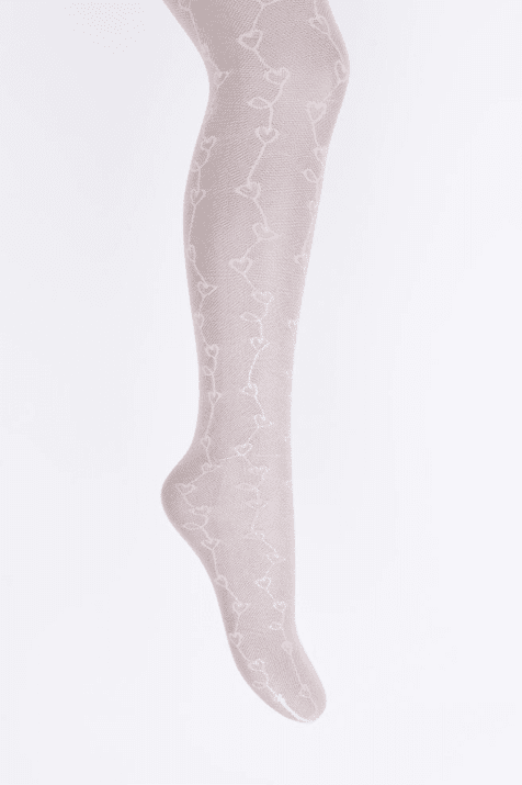 Детски чорапогащник за момиче, бял цвят