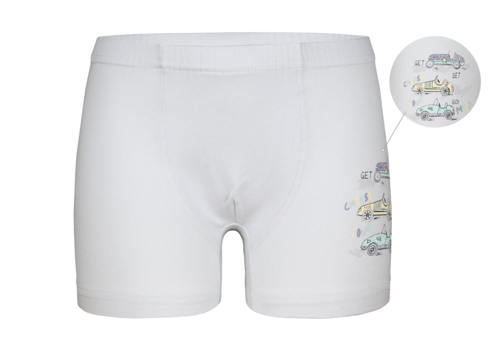 Детски боксерки за момче ,в светло сив цвят