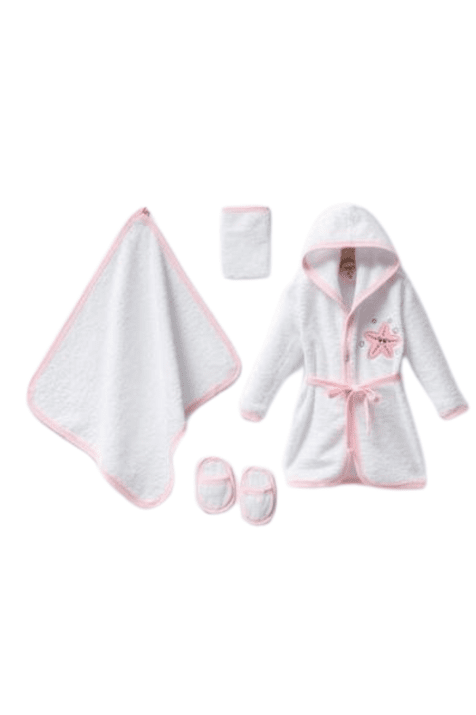 Бебешки комплект за баня бял цвят
