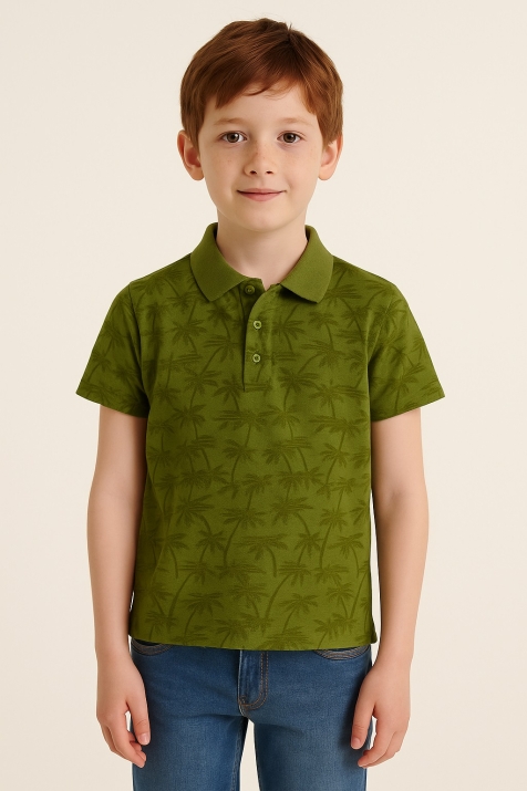 Детска тениска за момче,зелен цвят