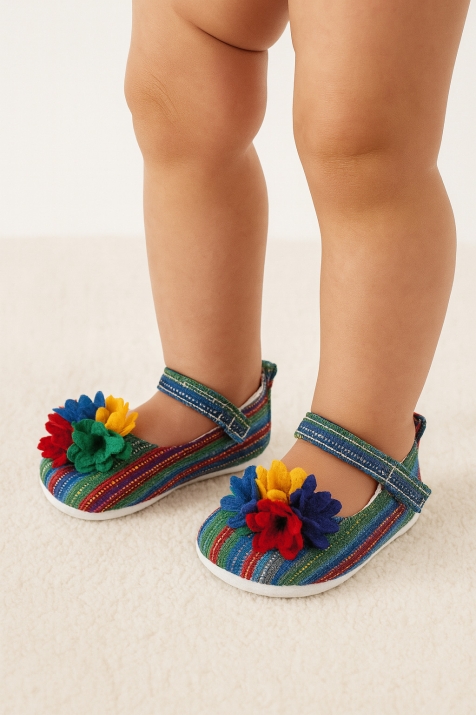 Бебешки декоративни обувки за момиче