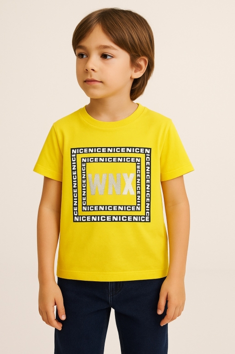 Детска тениска за момче,жълт цвят