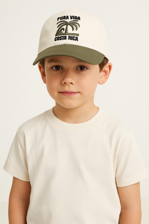 Детска шапка за момче, зелен цвят