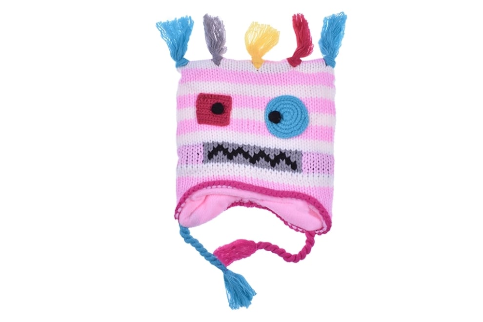 Детска зимна шапка момиче, розов цвят