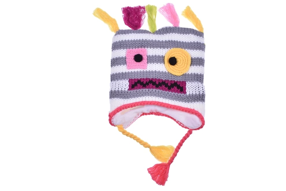 Детска зимна шапка момиче, сив цвят