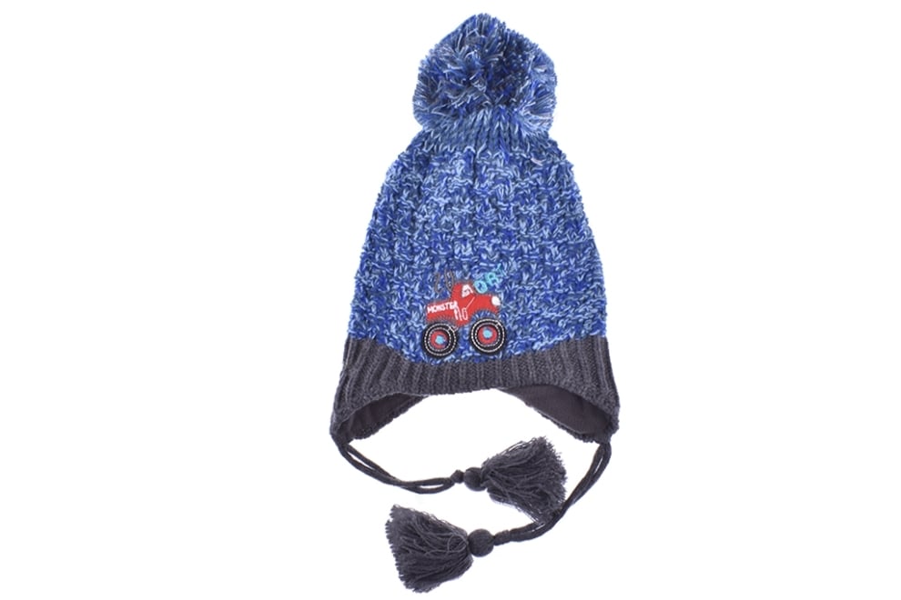 Детска шапка момче, тъмно син цвят