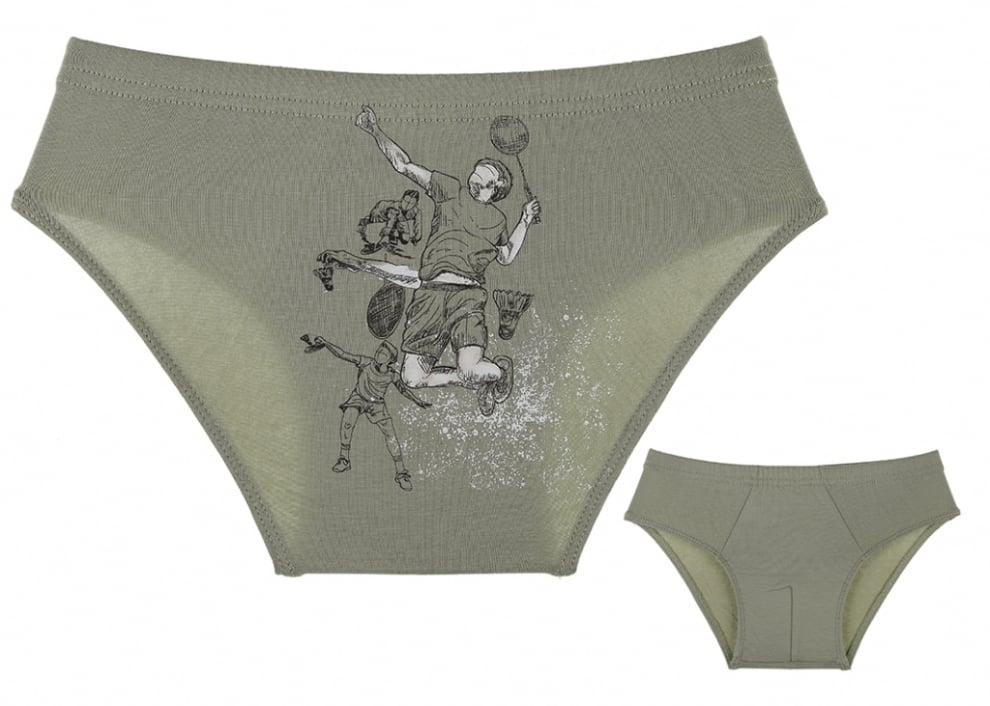 Детски слип, зелен  цвят