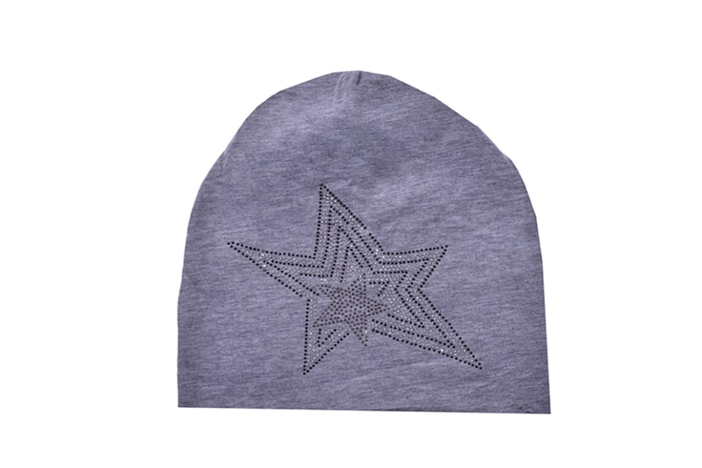 Детска шапка момиче, сив цвят