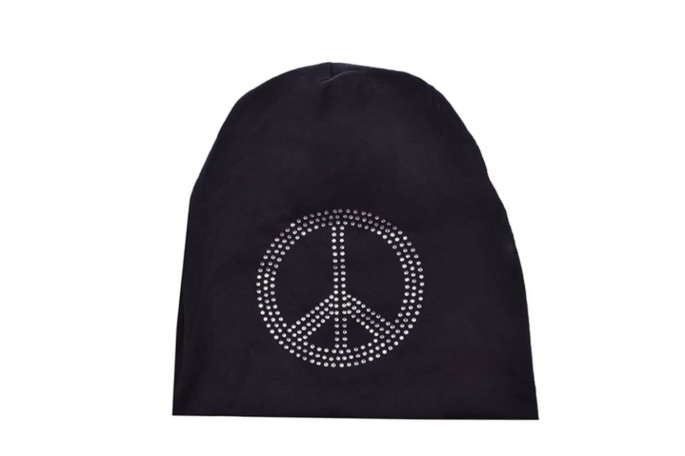 Детска шапка момиче, черен цвят