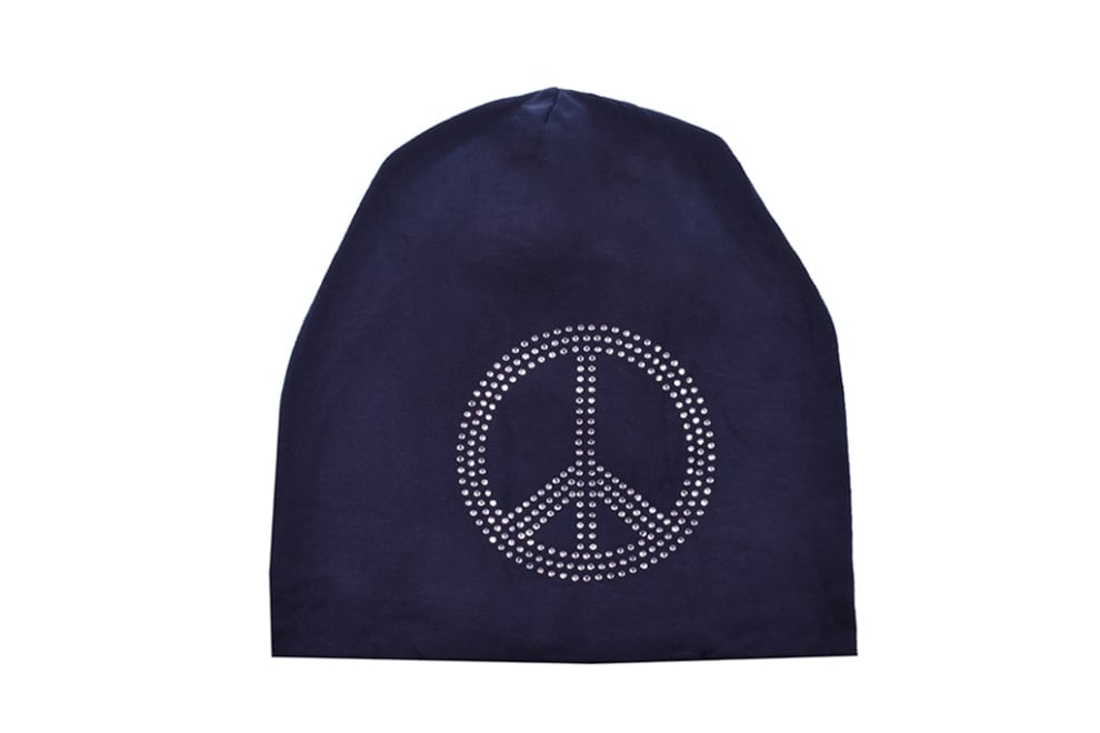 Детска шапка момиче, тъмно син цвят