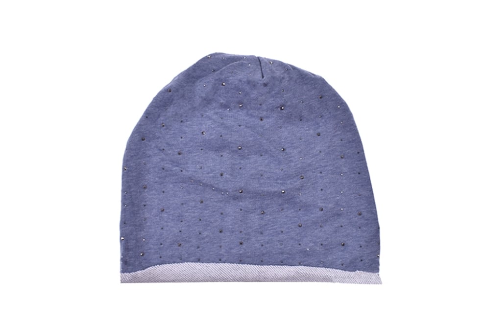 Детска шапка момиче, син цвят