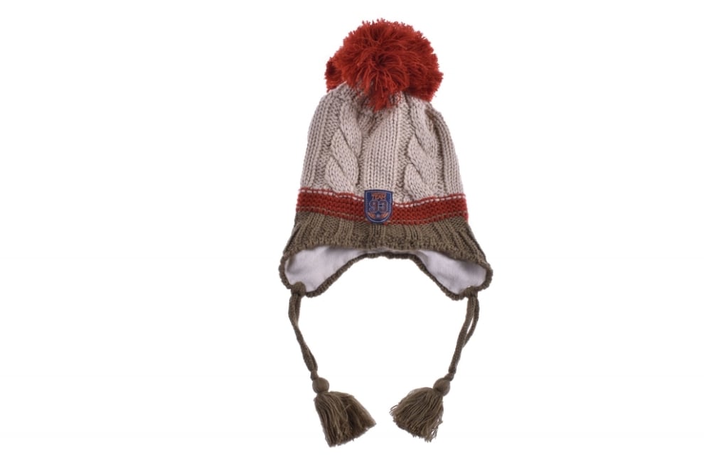 Детска шапка момче, бежов цвят