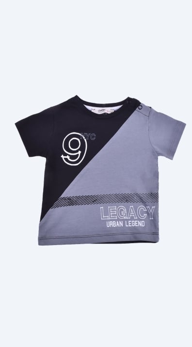 Детска тениска за момче, сив цвят