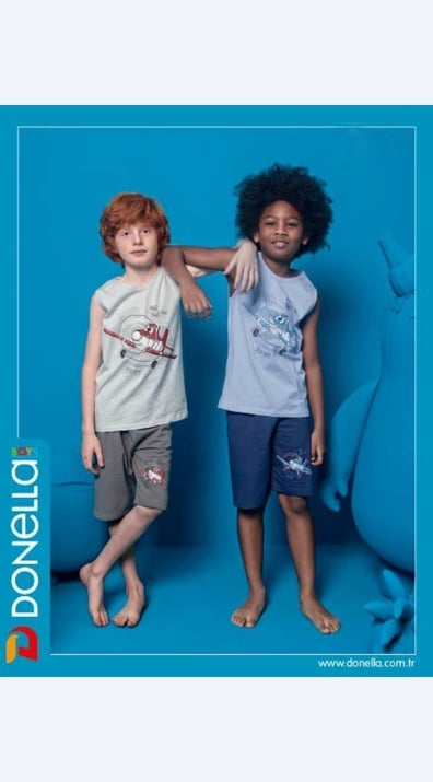 Детска пижама за момче Donella,сив цвят