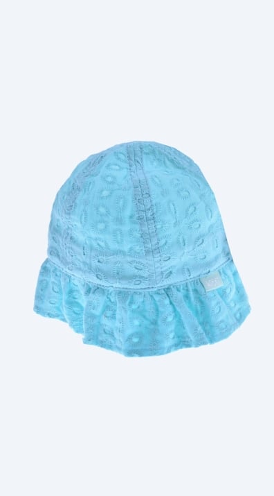 Детска шапка момиче, син цвят