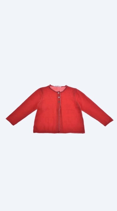 Детска жилетка момиче, червен цвят