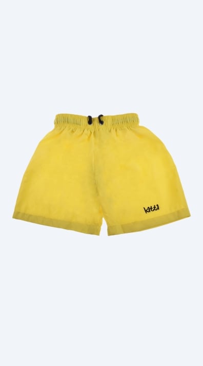 Детски бански за момче,жълт цвят