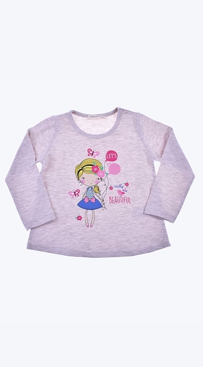 Блуза момиче дълъг ръкав