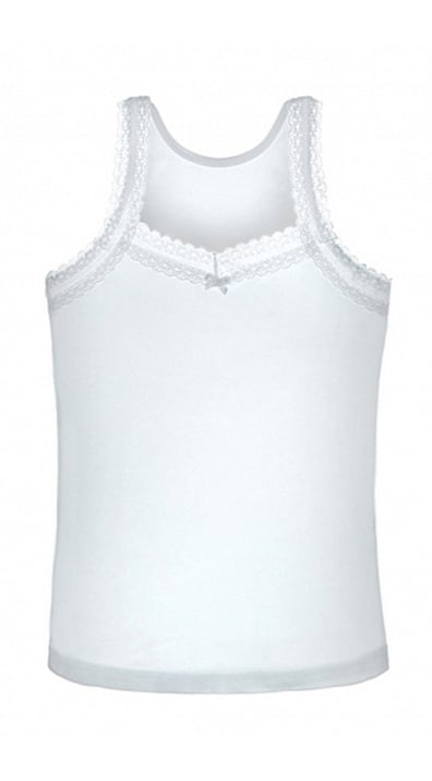 Детски потник за момиче, бял цвят