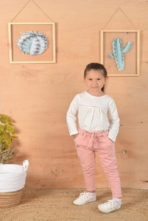 Детски панталон момиче, розов цвят