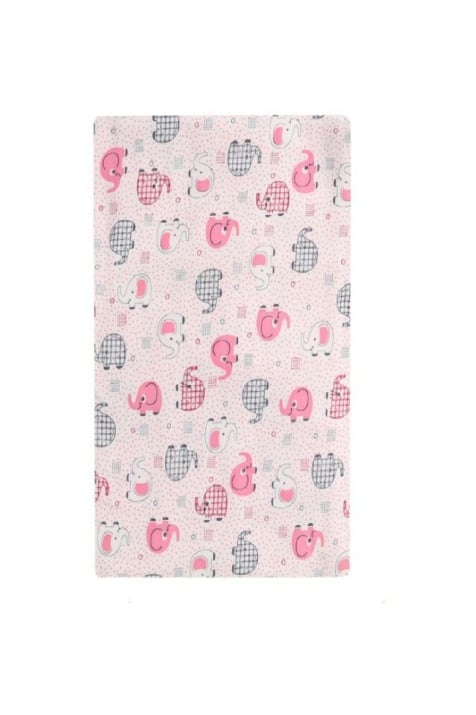 Бебешка пелена със слончета, розов цвят