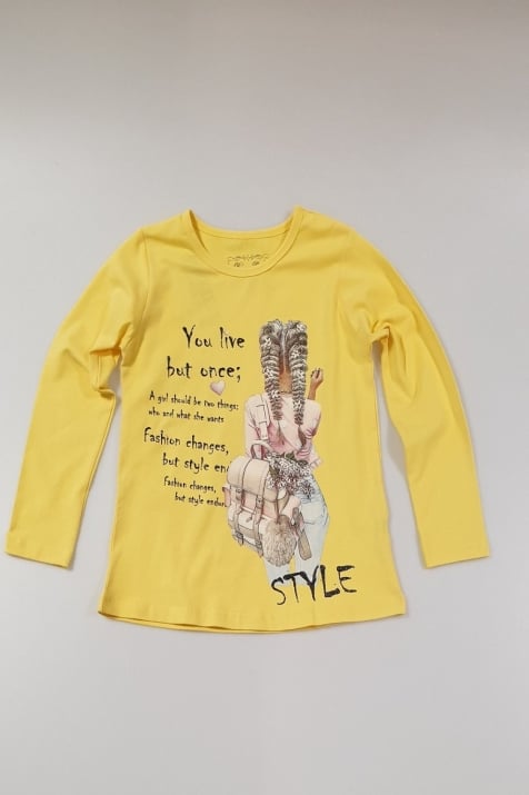 Блуза момиче дълъг ръкав