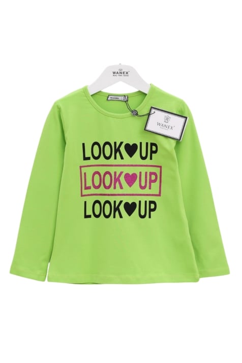 Детска блуза момиче дълъг ръкав,зелен цвят