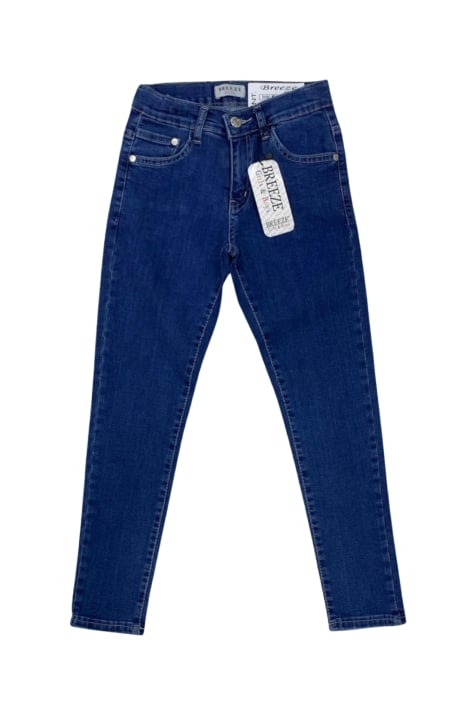 Детски дънки момиче , син цвят