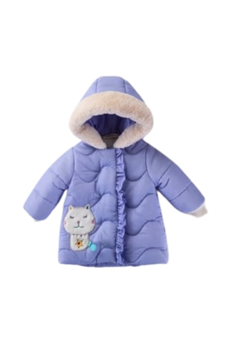Детско яке момиче, лилав цвят