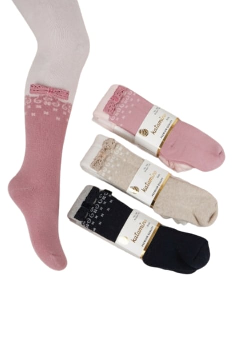 Детски чорапогащник момиче 3 броя, микс 