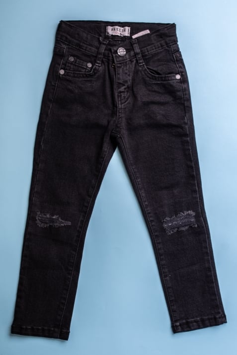 Детски дънки момиче, черен цвят