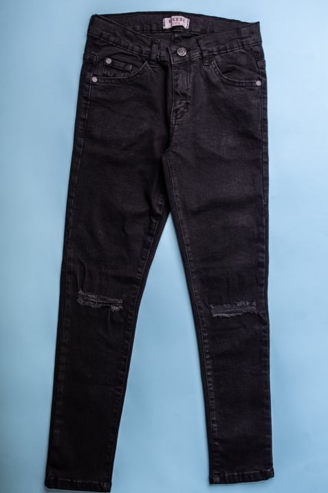 Детски дънки момиче ,черен цвят