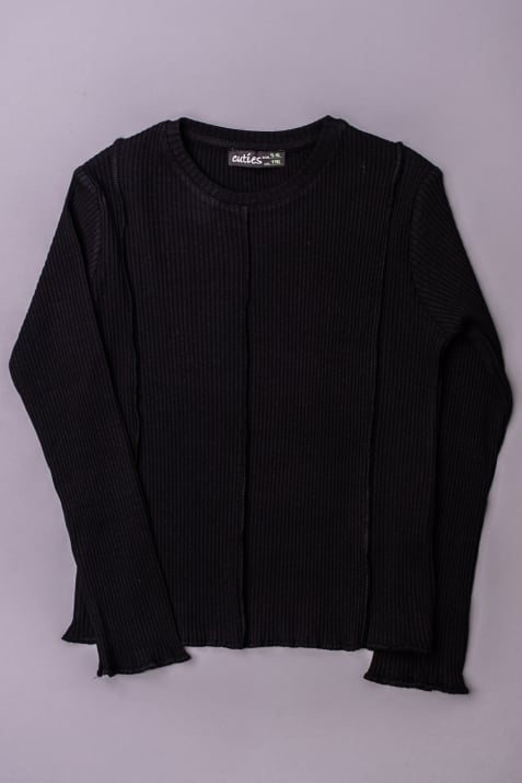 Детска блуза момиче с дълъг ръкав,черен цвят