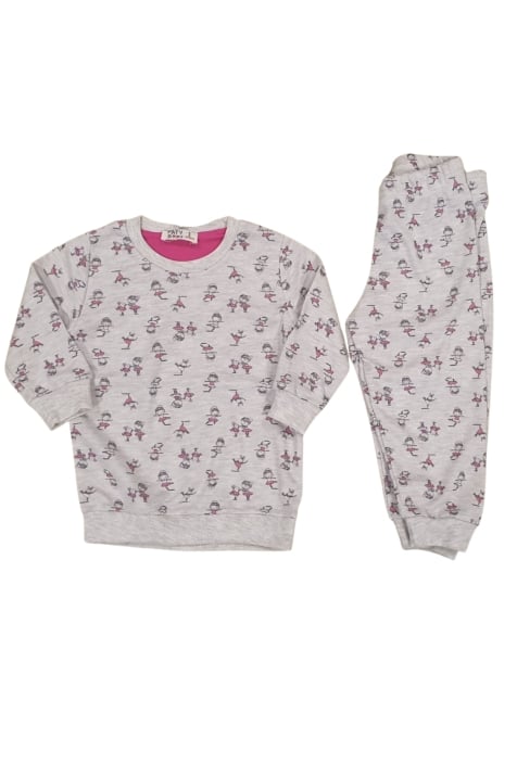 Детски комплект момиче дълъг ръкав, бежов цвят