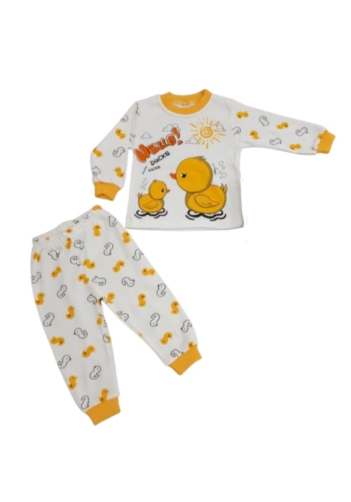 Детска пижама с дълъг ръкав,жълт цвят