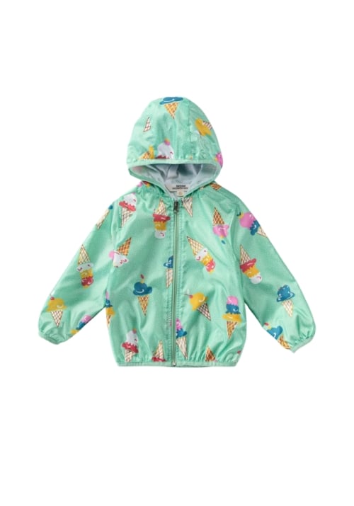 Детско яке момиче, зелен цвят
