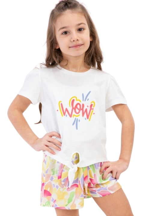 Детска тениска момиче, бял цвят