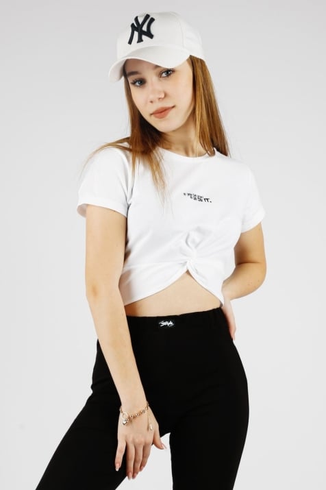 Детска тениска момиче, бял цвят