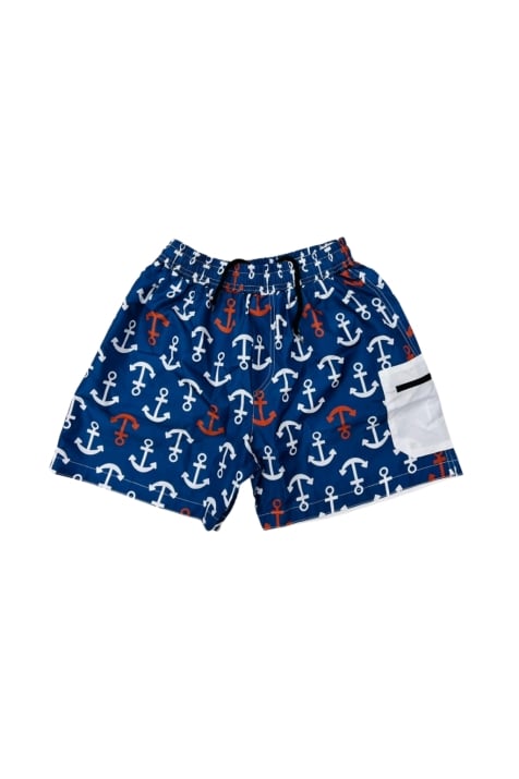 Детски плажни шорти за момче,син цвят