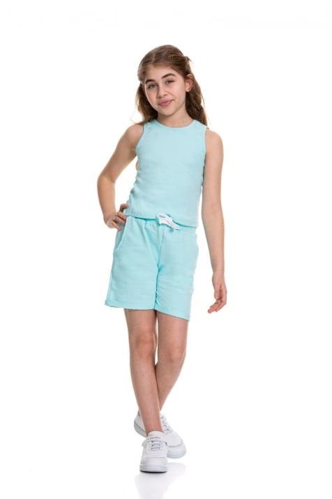 Детски потник момиче, цвят тюркоаз