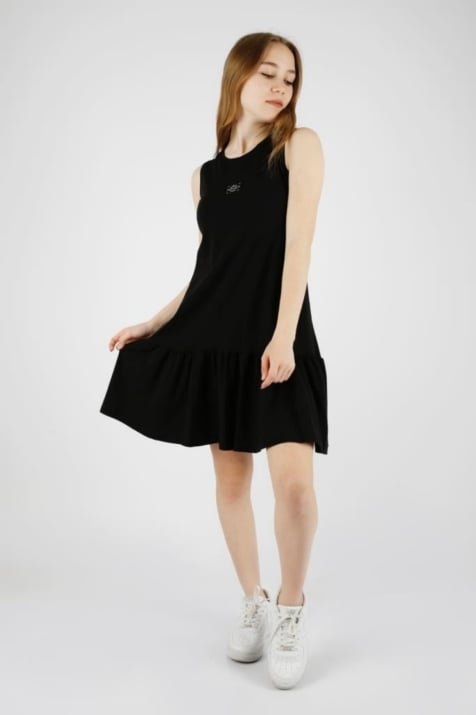 Детска рокля къс ръкав, черен цвят